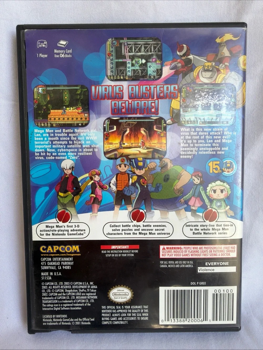 Mega Man Network Transmission - Blue/Yellow Game Disc